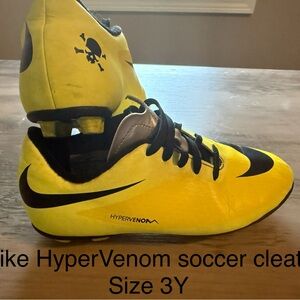 Nike HyperVenom Yellow and Black Soccer Cleats